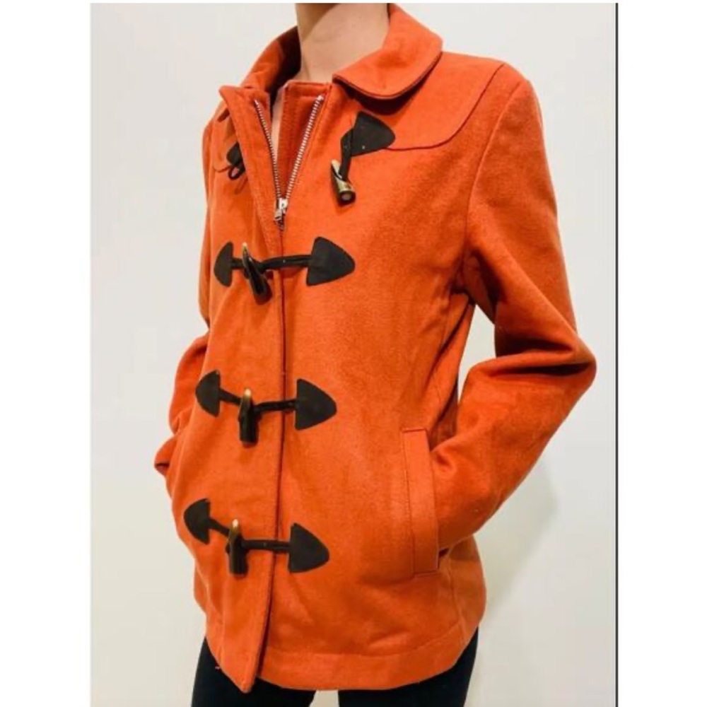 GAP wool blend burnt orange winter peacoat Medium